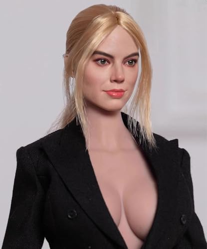 Escultura de cabeza femenina a escala 1:6, cabeza de estrella femenina europea para figuras de acción de 12 pulgadas GC047B