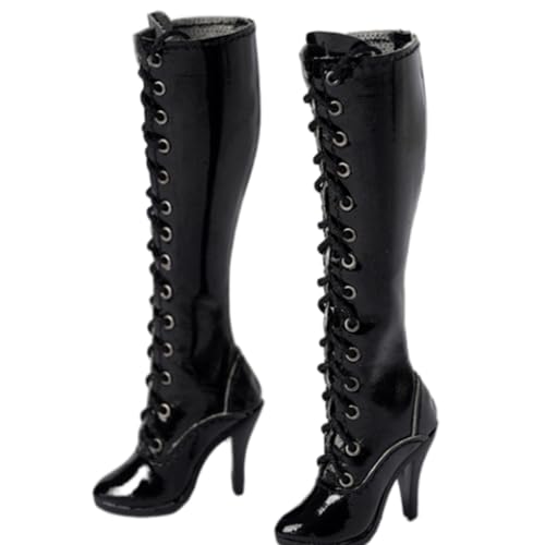 Accesorio para figura de acción a escala 1/6: Modelo de botas largas de tacón alto para mujer