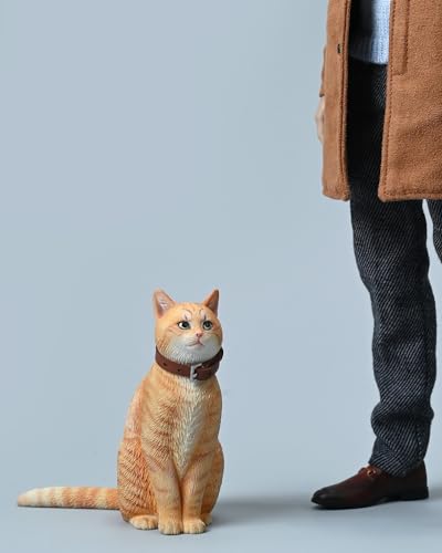 Figura de gato coleccionable JXK: Felis Catus, pintada a mano por expertos, realista, de resina segura, miniatura a escala 1:6.