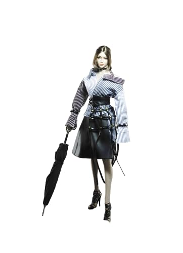 Ropa para muñecas femeninas a escala 1/6: vestido de patchwork de moda coleccionable