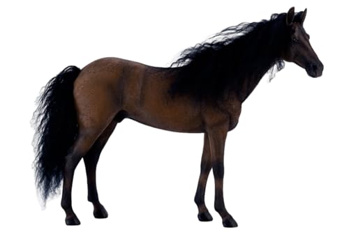 Figura de caballo coleccionable JXK: Caballos Akhal-Teke negros, pintados a mano por expertos, resina realista y segura, miniatura a escala 1:6.