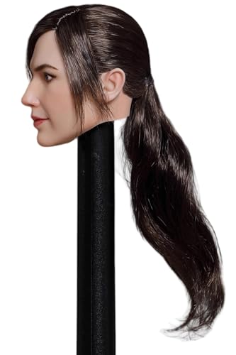 Escultura de cabeza femenina, niña europea de 12 pulgadas