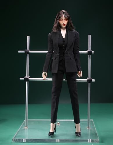 Ropa para muñeca a escala 1/6: Traje ajustado azul femenino para figura de acción coleccionable de 12 pulgadas