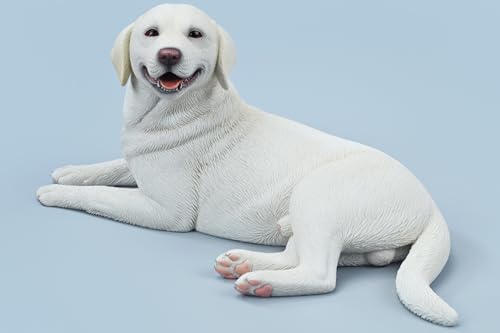 Figura de perro coleccionable JXK: Labrador, pintada a mano por expertos, realista, resina segura, miniatura a escala 1:6