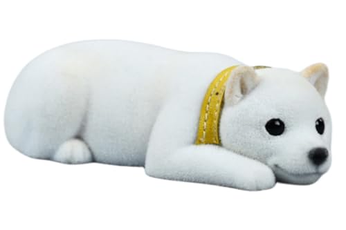 Figura de perro coleccionable pequeña JXK: Shiba Inu en bandada, figura de animal