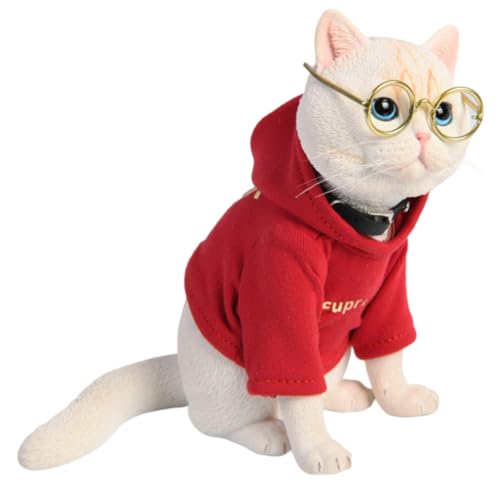 Figura de gato coleccionable JXK: American Shorthair, pintada a mano por expertos, realista, resina segura, miniatura a escala 1:3.