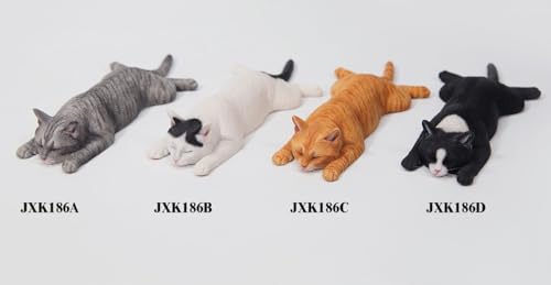 Figura de gato coleccionable JXK: Lethargic Cat 7.0, pintada a mano por expertos, realista, resina segura, miniatura a escala 1:6