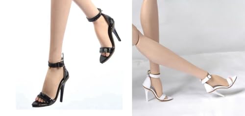 Accesorio de figura de acción a escala 1/6: Zapatos de tacón alto Modelo Miniatura Coleccionable