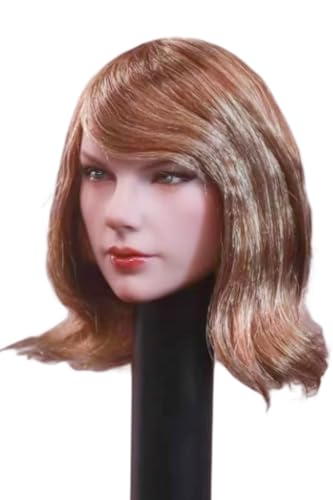 Escultura de cabeza femenina a escala 1:6, escultura de cabeza de niña europea de una bella cantante para figuras de acción de 12 pulgadas.