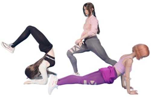 Ropa para muñeca a escala 1/6: Top y pantalón de yoga para figura de acción coleccionable de 12 pulgadas SA044A