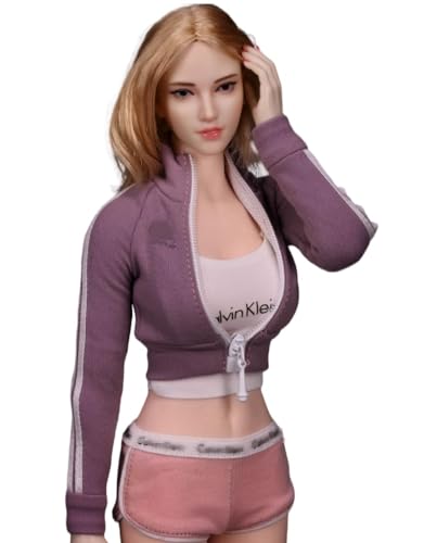 Ropa para muñeca femenina a escala 1/6: Conjunto de yoga coleccionable