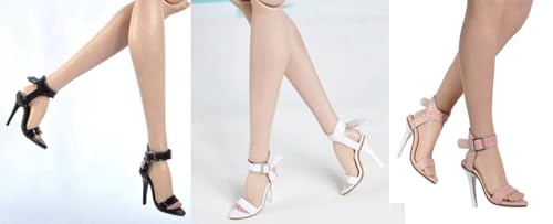 Accesorio de figura de acción a escala 1/6: Zapatos de tacón alto Modelo Miniatura Coleccionable