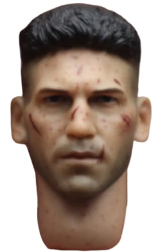 Escultura de cabeza masculina a escala 1:12, escultura de cabeza masculina europea para figuras de acción de 6 pulgadas CFZ-ZSB