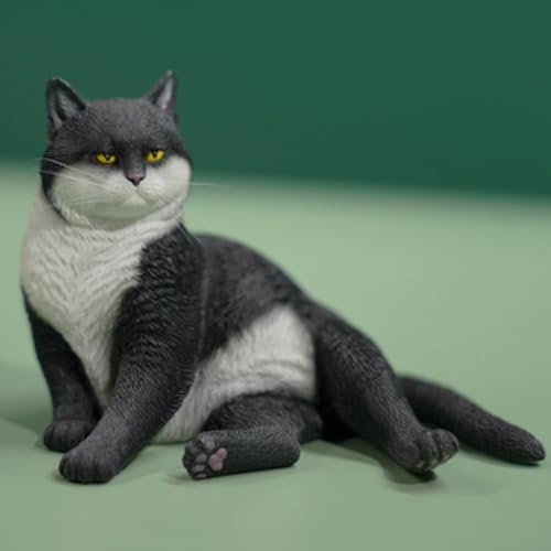JXK Collectible Cat Figure: Cat in The Palace, Expertly Hand-Painted, Lifelike, Safe Resin, 1:6 Scale Miniature Animal Figurine