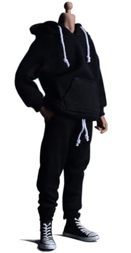 Figura a escala 1/12 Ropa para muñeca: Conjunto deportivo con sudadera y pantalones Accesorio coleccionable
