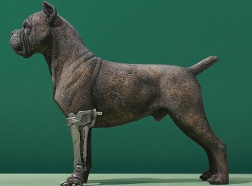 JXK Collectible Dog Figure: Cane Corso, Expertly Hand-Painted, Lifelike, Safe Resin, 1:6 Scale Miniature Animal Figurine