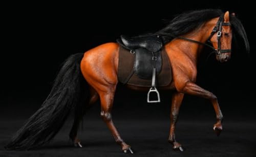 Figura de caballo coleccionable JXK: Caballo ILI, pintado a mano por expertos, resina realista y segura, miniatura a escala 1:12