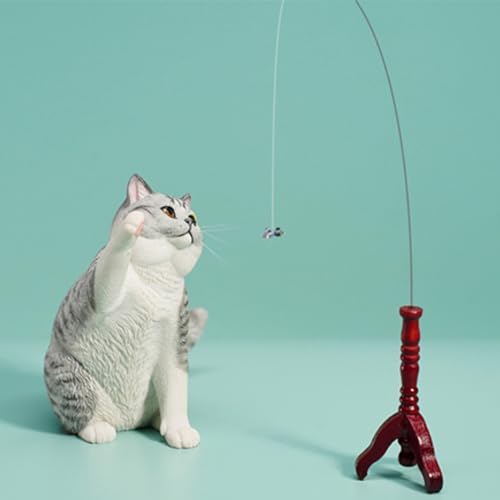 Figurine de chat de collection JXK : British Shorthair 2.0, peinte à la main avec soin, réaliste, en résine sûre, miniature à l'échelle 1:6