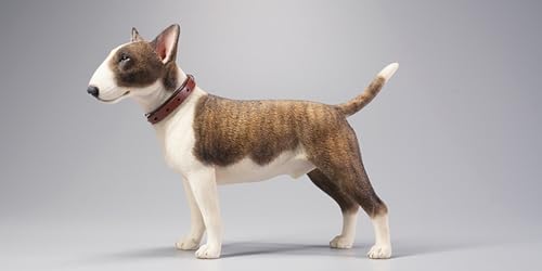 Figura de perro coleccionable JXK: Bull Terrier, pintada a mano por expertos, realista, resina segura, miniatura a escala 1:6.