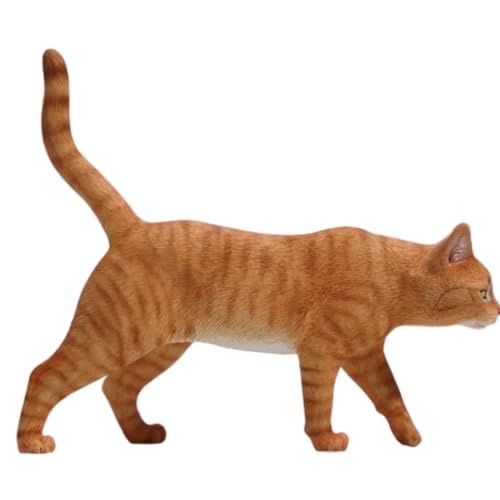 Figura de gato coleccionable JXK: modelo Felis Catus, pintada a mano por expertos, resina realista y segura, miniatura a escala 1:6.