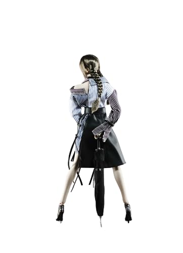 Ropa para muñecas femeninas a escala 1/6: vestido de patchwork de moda coleccionable