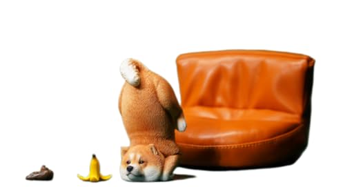 Figura de perro coleccionable JXK: Shiba Inu luchador, pintada a mano por expertos, resina realista y segura, miniatura a escala 1:6 JXK119A