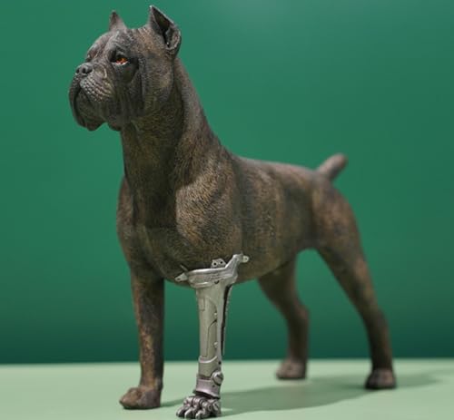 JXK Collectible Dog Figure: Cane Corso, Expertly Hand-Painted, Lifelike, Safe Resin, 1:6 Scale Miniature Animal Figurine