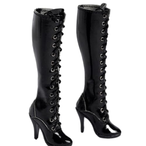 Accesorio para figura de acción a escala 1/6: Modelo de botas largas de tacón alto para mujer