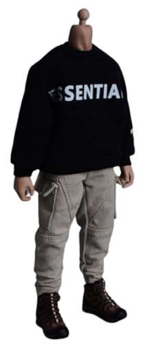 Figura a escala 1/12 Ropa para muñeca: Pantalones estrechos de color blanco grisáceo Accesorio coleccionable