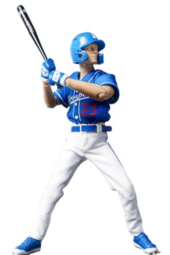 Figura coleccionable DID: Palm Hero Simply Fun Series, jugador de béisbol del equipo azul, figura de acción en miniatura a escala 1:12