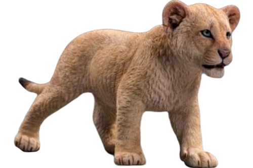 Figura de león coleccionable JXK: Simba y Nana, pintada a mano por expertos, realista, resina segura, miniatura a escala 1:6