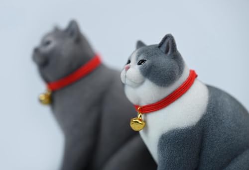 Figura de gato coleccionable JXK: British Shorthair, miniatura a escala 1:6
