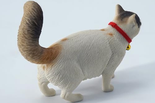 Figura de gato coleccionable JXK: El gato somalí, pintada a mano por expertos, realista, resina segura, miniatura a escala 1:6.