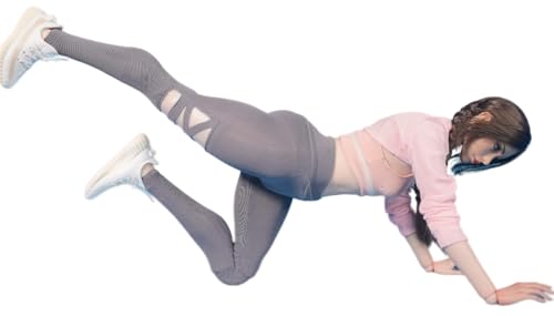 Ropa para muñeca a escala 1/6: Top y pantalón de yoga para figura de acción coleccionable de 12 pulgadas SA044A