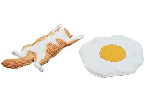 Figura de gato coleccionable JXK: Gato tumbado, pintada a mano por expertos, realista, resina segura, miniatura a escala 1:6