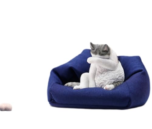 Figura de gato coleccionable JXK: Lazy Cat 6.0, pintada a mano por expertos, realista, de resina segura, miniatura a escala 1:6.