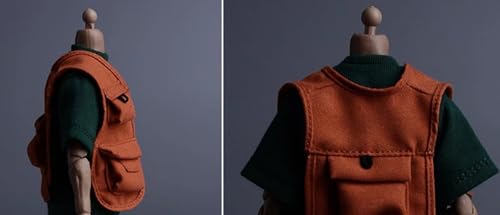 Ropa para muñecas a escala 1/12: chaleco, accesorio coleccionable