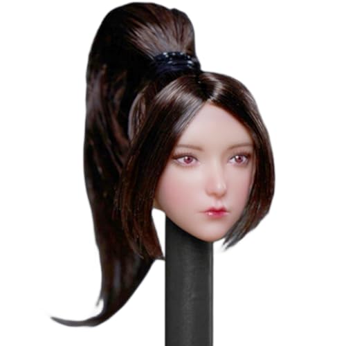 1:12 Scale Female Head Sculpt, Cute Girl Head Sculpture for 6-inch Action Figures