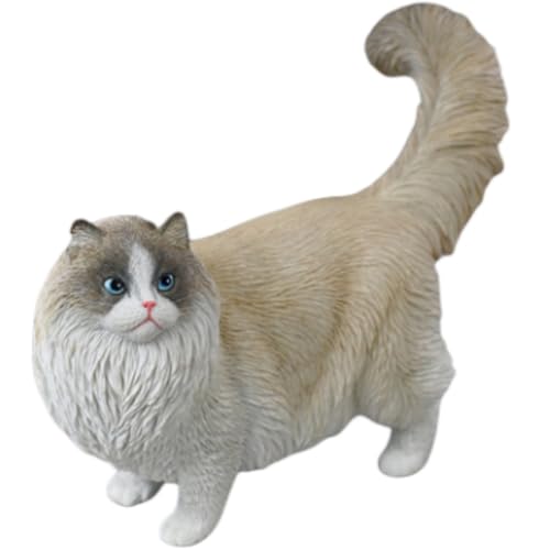 Figura de gato coleccionable JXK: Ragdoll 2.0, pintada a mano por expertos, realista, de resina segura, miniatura a escala 1:6.