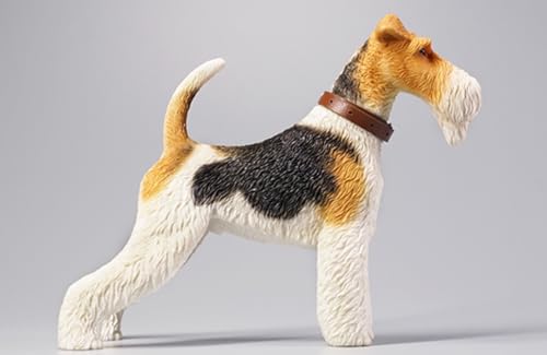 Figura de zorro coleccionable JXK: Foxterriers, pintada a mano por expertos, realista, resina segura, miniatura a escala 1:6