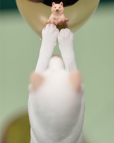 Figura de perro coleccionable JXK: Juega con un adorable Shiba Inu 2.0, pintada a mano por expertos, resina realista y segura, figura de animal en miniatura a escala 1:6