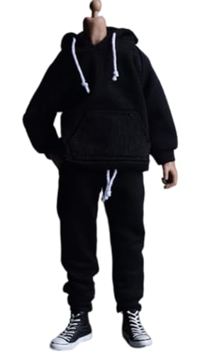 Figura a escala 1/12 Ropa para muñeca: Conjunto deportivo con sudadera y pantalones Accesorio coleccionable