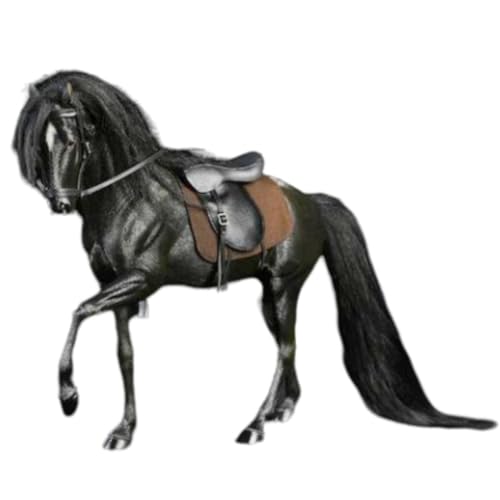 Figura de caballo coleccionable JXK: Caballo ILI, pintado a mano por expertos, resina realista y segura, miniatura a escala 1:12