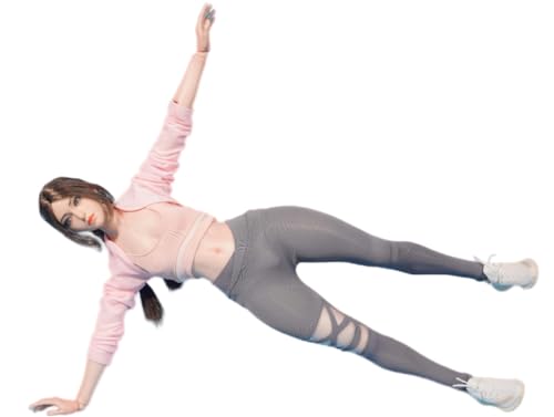 Ropa para muñeca a escala 1/6: Top y pantalón de yoga para figura de acción coleccionable de 12 pulgadas SA044A