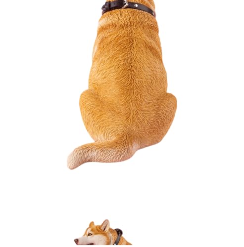 Figura de perro coleccionable JXK: Husky gordo, pintada a mano por expertos, realista, de resina segura, miniatura a escala 1:6.