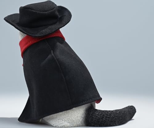 Figura de gato coleccionable JXK: Zorro, pintada a mano por expertos, realista, de resina segura, miniatura CW2303