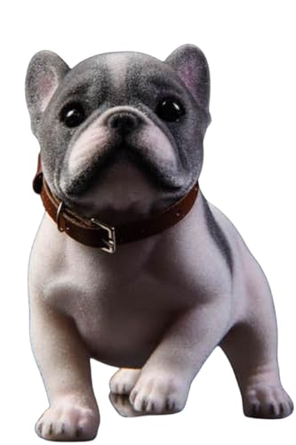 Figura de perro coleccionable JXK: Bulldog, pintada a mano por expertos, realista, resina segura, miniatura a escala 1:6.