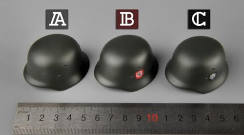 Accesorio de figura de acción a escala 1/6: Casco WH Metal M35 en miniatura coleccionable
