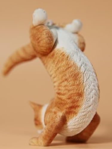 Figura de gato coleccionable JXK: Yoga Cat 2.0, pintada a mano por expertos, realista, de resina segura, miniatura a escala 1:6.