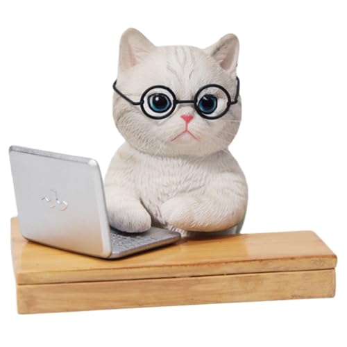 Figura de gato coleccionable JXK: Gato relajado, pintada a mano por expertos, realista, resina segura, miniatura a escala 1:6